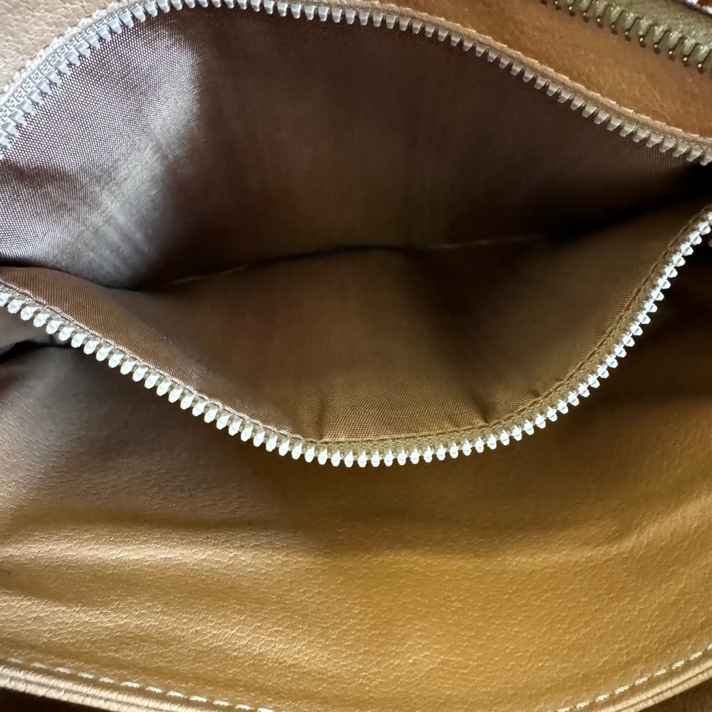 Celine Brown Monogram Canvas Clutch with Tan Leather Trim - Picture 8 of 8